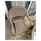 Wicker Patio Furniture Set with Glass Tabletop