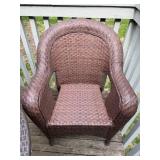 Wicker Patio Furniture Set with Glass Tabletop