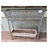 Metal Plant Stand with Lattice Design and Planter