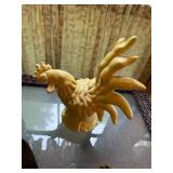 Collection of Decorative Rooster Figurines in Mixed Materials