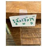 Rustic Wood Side Table with Shelves