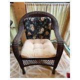 Glass Top Outdoor Dining Set with Wicker Chairs - 3 Pieces