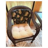 Glass Top Outdoor Dining Set with Wicker Chairs - 3 Pieces