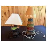 Set of 2 Decorative Table Lamps with Unique Designs