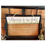 Decorative Wrought Iron Shelf with Country Decor Items