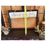 Decorative Wrought Iron Shelf with Country Decor Items