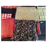 Collection of Place Mats (folded) and Fabric Pieces