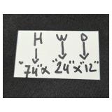 Tall Rattan Wicker Shelf Unit with Arched Top