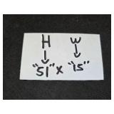 Full Length Black Hanging Mirror 51" x 15"