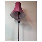 Decorative Set with Floral Design Lamp, Wall Art, and Clock