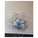 Decorative Set with Floral Design Lamp, Wall Art, and Clock