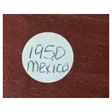 Vintage Mexican Painted Plate Set & Carved Elephant Sculpture