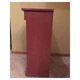 Rustic Red Wooden Bookshelf