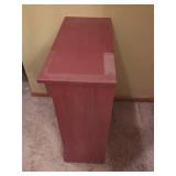 Rustic Red Wooden Bookshelf