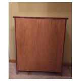 Rustic Red Wooden Bookshelf