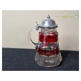 Vintage Decorative Pieces: Carafe, Mug, Clock, and Platter