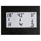 Wooden Bench with Floral Design