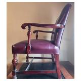 Leather Armchair with Wooden Frame