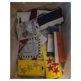 Large Collection of Sewing Supplies with Wicker Basket