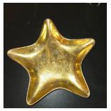 Set of Vintage Decor with Focke & Meltzer Figurine and Gold Dish