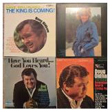 Collection of Vintage Vinyl Records Featuring Doug Oldham, Kenny Rogers, and More