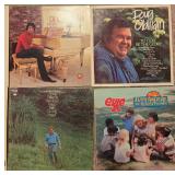 Collection of Vintage Vinyl Records Featuring Doug Oldham, Kenny Rogers, and More