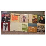 Collection of Vintage Vinyl Records Featuring Various Artists