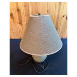 Table Lamp with Textured Shade and Ceramic Base