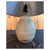 Table Lamp with Textured Shade and Ceramic Base