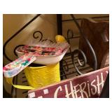 Decorative Shelf with Assorted Kitchen Items