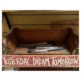 Decorative Shelf with Assorted Kitchen Items