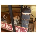 Decorative Shelf with Assorted Kitchen Items