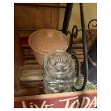 Decorative Shelf with Assorted Kitchen Items