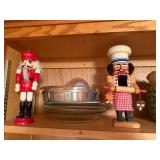 Mixed Lot of Nutcracker Figures, Kitchen Glassware, and Small Appliances