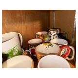 Assorted Collection of Mugs, Bowls, and Plates