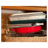 Kitchenware Set with Baking Trays, Glass Canisters, and Strainer
