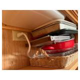 Kitchenware Set with Baking Trays, Glass Canisters, and Strainer