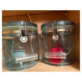 Kitchenware Set with Baking Trays, Glass Canisters, and Strainer