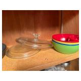 Assorted Kitchenware Collection Including Mugs, Bowls, and Bakeware