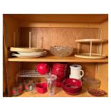 Set of Assorted Kitchenware Including Plates, Bowls, and Glasses