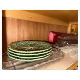 Collection of Decorative Dishware Including Plates and Bowls