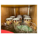 Collection of Decorative Dishware Including Plates and Bowls