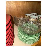 Collection of Decorative Dishware Including Plates and Bowls