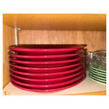 Collection of Decorative Dishware Including Plates and Bowls