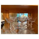 Collection of Fine Bone China Cups and Crystal Stemware