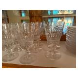 Collection of Fine Bone China Cups and Crystal Stemware