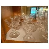Collection of Fine Bone China Cups and Crystal Stemware