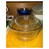 Collection of Kitchenware including Mixing Bowls, Electric Knife, and Storage Containers