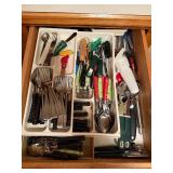 Collection of Kitchen Utensils and Silverware Set