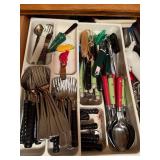 Collection of Kitchen Utensils and Silverware Set